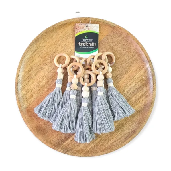Panache_Handmade_Cotton_Tassels_for_DIY_&_Craft_Projects,_Pack_of_10_(Grey)