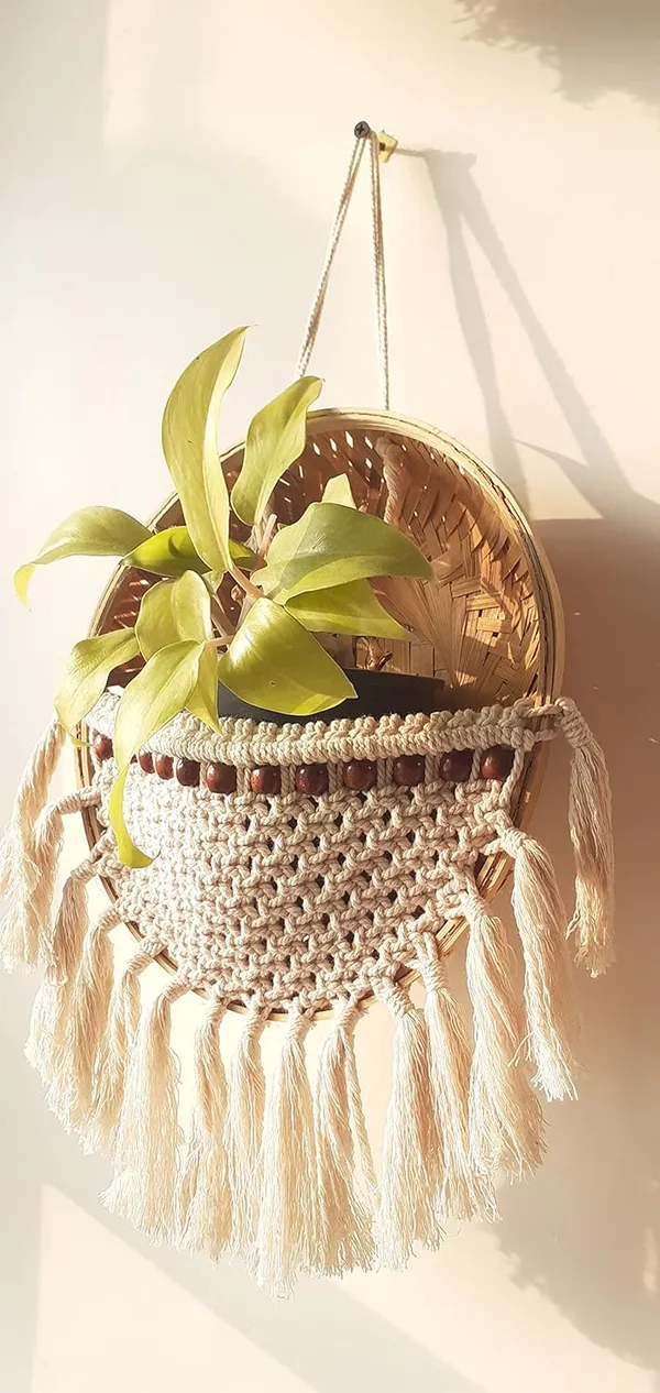 Off-White_Macrame_Elegant_Handmade_Basket_with_beads_for_Plants_,_Garden_&_Home_Decor