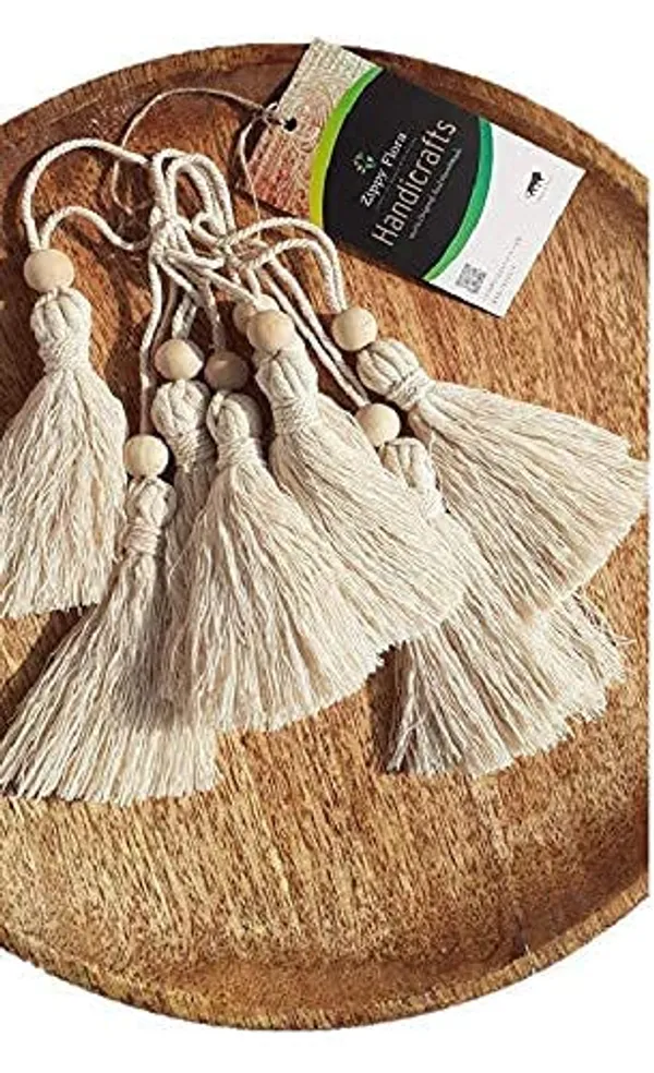Off-white_Long_Cotton_Handmade_Tassels_with_Beads_for_DIY_Wall_Crafts_and_Projects,_Pack_of_10