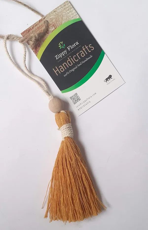 Mustard_Long_Cotton_Handmade_Tassels_With_Wooden_Beads_,_Pack_Of_10