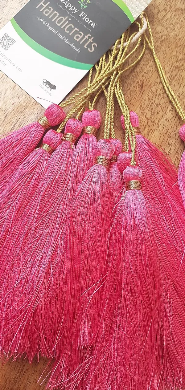 Dark_Pink_Handmade_Long_Silk_Tassels_for_DIY_Wall_Crafts_and_Projects_,_Pack_of_10
