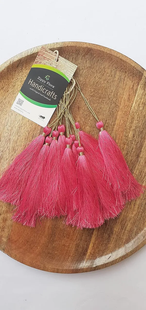 Dark_Pink_Handmade_Long_Silk_Tassels_for_DIY_Wall_Crafts_and_Projects_,_Pack_of_10