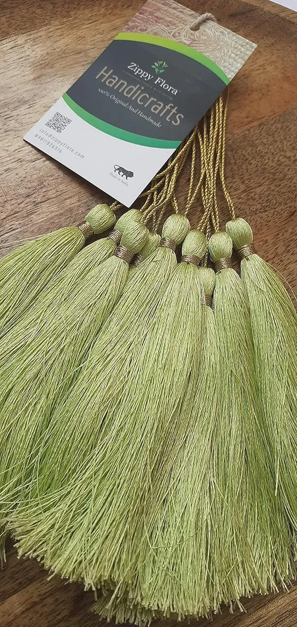 Seagreen__Handmade_Long_Silk_Tassels_for_DIY_Wall_Crafts_and_Projects_,_Pack_of_10