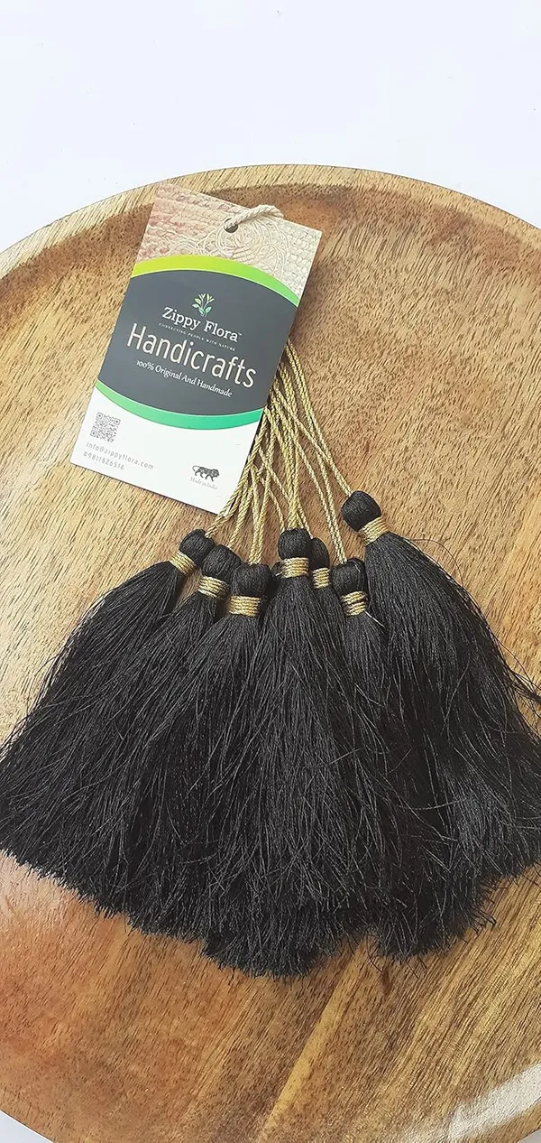 Black_Handmade_Long_Silk_Tassels_for_DIY_Wall_Crafts_and_Projects_,_Pack_of_10