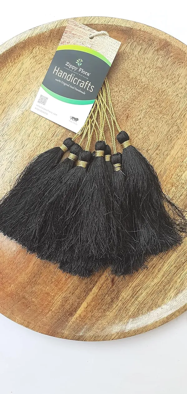 Black_Handmade_Long_Silk_Tassels_for_DIY_Wall_Crafts_and_Projects_,_Pack_of_10