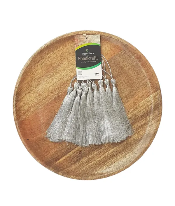 Silver_Handmade_Long_Zari_Tassels_for_DIY_Wall_Crafts_and_Projects_,_Pack_of_10