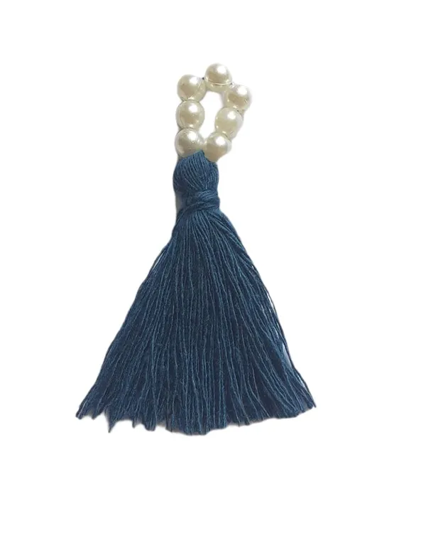 Mini_Cotton_Tassels_with_Pearls_for_Saree/Blouse/Dupatta/DIY/Decor,_Pack_of_10_(Prussian_Blue)
