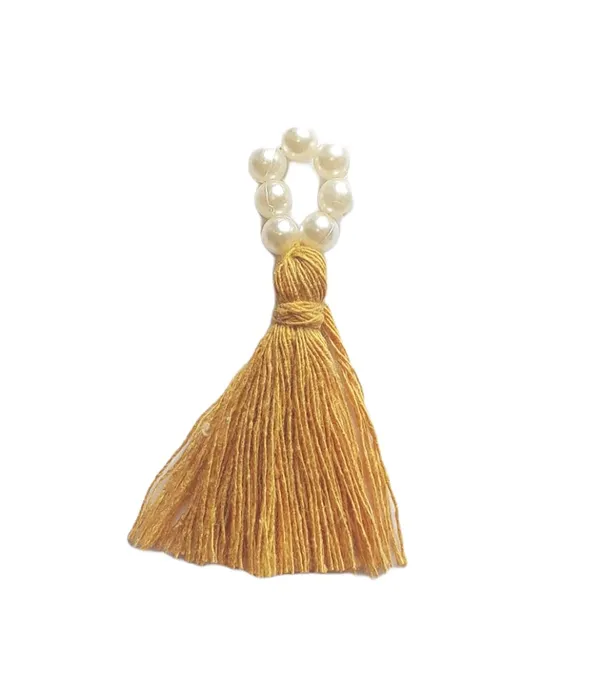 Mini_Cotton_Tassels_with_Pearls_for_Saree/Blouse/Dupatta/DIY/Decor,_Pack_of_10_(Mustard)