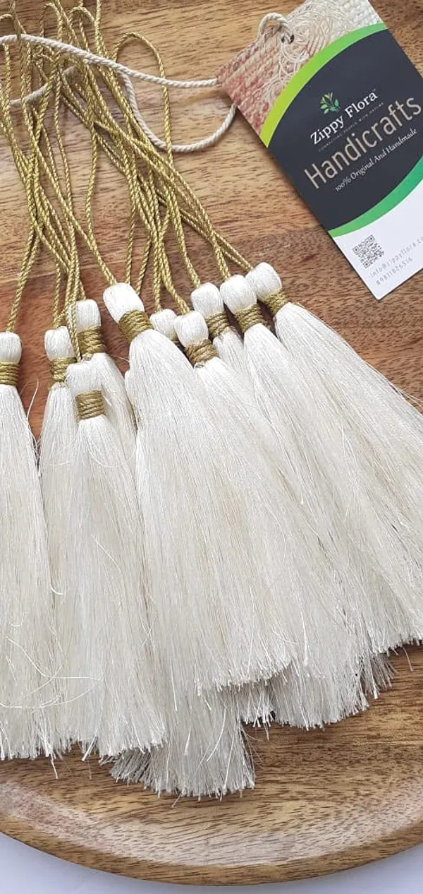 White_Handmade_Long_Silk_Tassels_for_DIY_Wall_Crafts_and_Projects_,_Pack_of_10