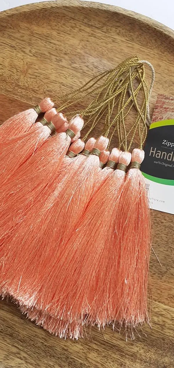 Peach_Handmade_Long_Silk_Tassels_for_DIY_Wall_Crafts_and_Projects_,_Pack_of_10