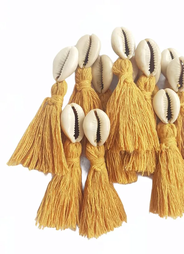 Mini_Cotton_Tassels_with_Cowrie_Shells_for_Saree/Blouse/Dupatta/DIY/Decor,_Pack_of_10_(Mustard)