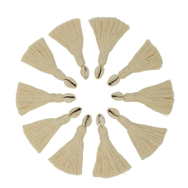 Off-White_Mini_Cotton_Handmade_Tassels_With_Cowrie_Shells_,__Pack_Of_10