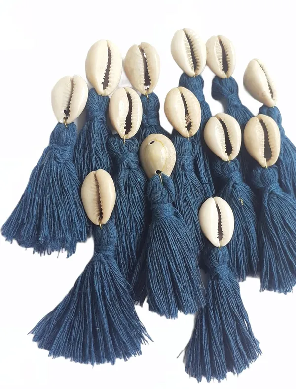 Prussian_Blue_Mini_Cotton_Handmade_Tassels_With_Cowrie_Shells_,__Pack_Of_10