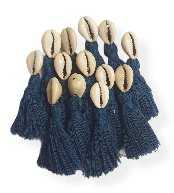 Prussian_Blue_Mini_Cotton_Handmade_Tassels_With_Cowrie_Shells_,__Pack_Of_10