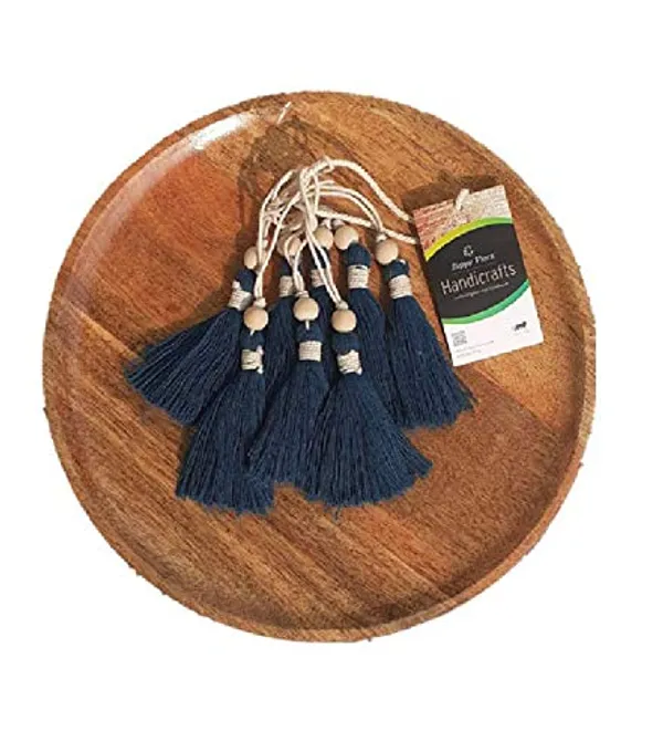 Prussian_Blue_Long_Handmade_Cotton_Tassels_with_Wooden_Beads_for_DIY_Wall_Crafts_and_Projects,_Pack_of_10