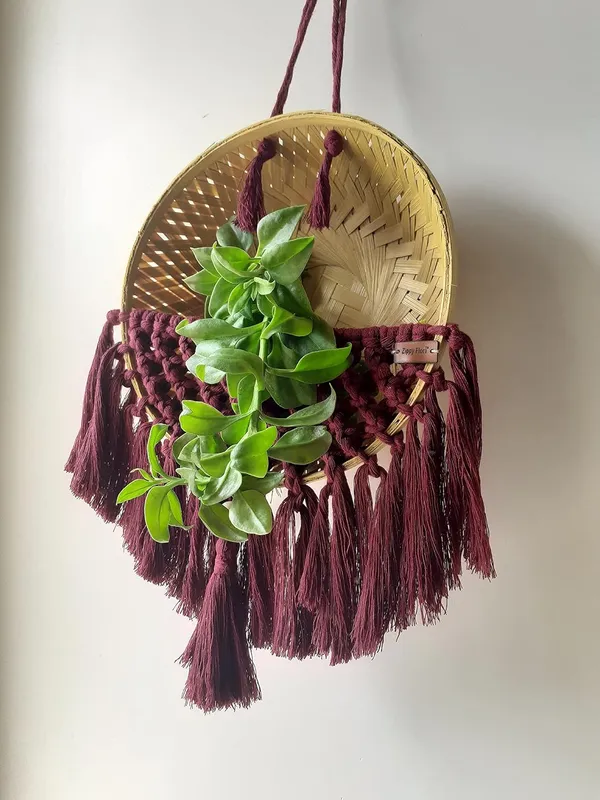 Handmade_Colorful_Macrame_Basket_for_Plants,_Garden_,_Home_Decor_(Burgundy/Wine)