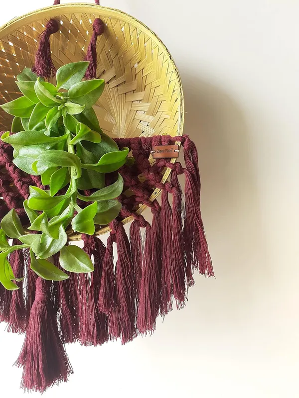 Handmade_Colorful_Macrame_Basket_for_Plants,_Garden_,_Home_Decor_(Burgundy/Wine)