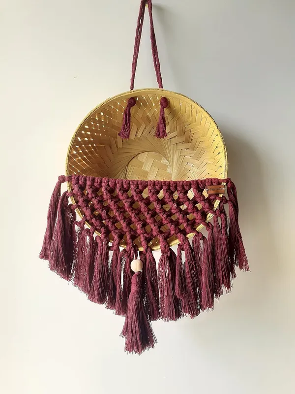 Handmade_Colorful_Macrame_Basket_for_Plants,_Garden_,_Home_Decor_(Burgundy/Wine)