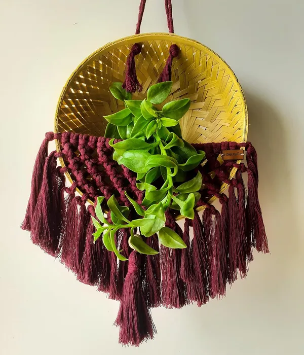 Handmade_Colorful_Macrame_Basket_for_Plants,_Garden_,_Home_Decor_(Burgundy/Wine)