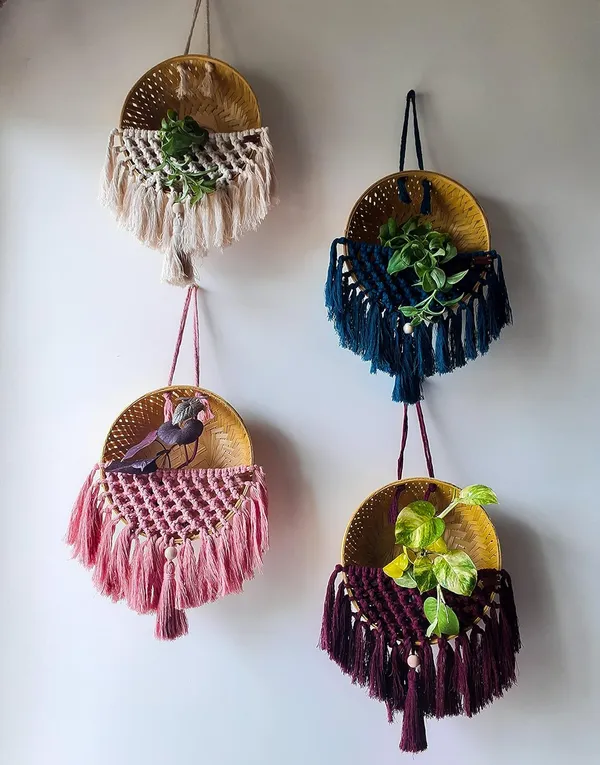 Handmade_Macrame_Basket_for_Plants_,_Garden_&_Home_Decor_(Grey)