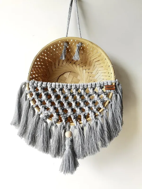 Handmade_Macrame_Basket_for_Plants_,_Garden_&_Home_Decor_(Grey)
