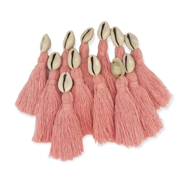 Baby_Pink_Mini_Cotton_Handmade_Tassels_With_Cowrie_Shells_,__Pack_Of_10