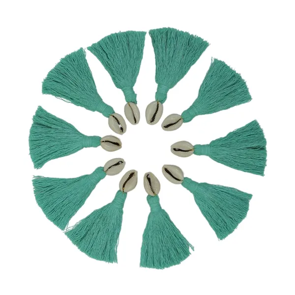 Turquoise_Blue_Mini_Cotton_Handmade_Tassels_With_Cowrie_Shells_,__Pack_Of_10