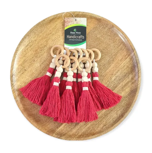 Panache_Handmade_Cotton_Tassels_for_DIY_&_Craft_Projects,_Pack_of_10_(Red)