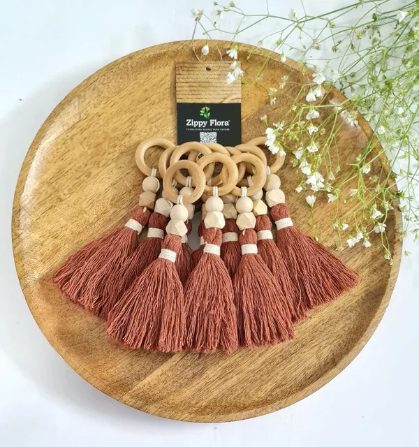 Panache_Handmade_Cotton_Tassels_for_DIY_&_Craft_Projects,_Pack_of_10_(Rust_Brown)