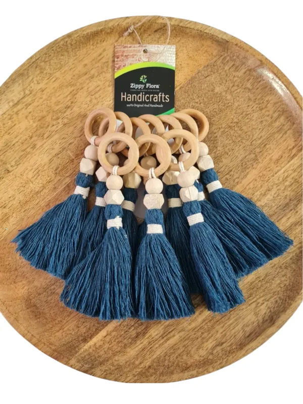 Panache_Handmade_Cotton_Tassels_for_DIY_&_Craft_Projects,_Pack_of_10_(Prussian_Blue)