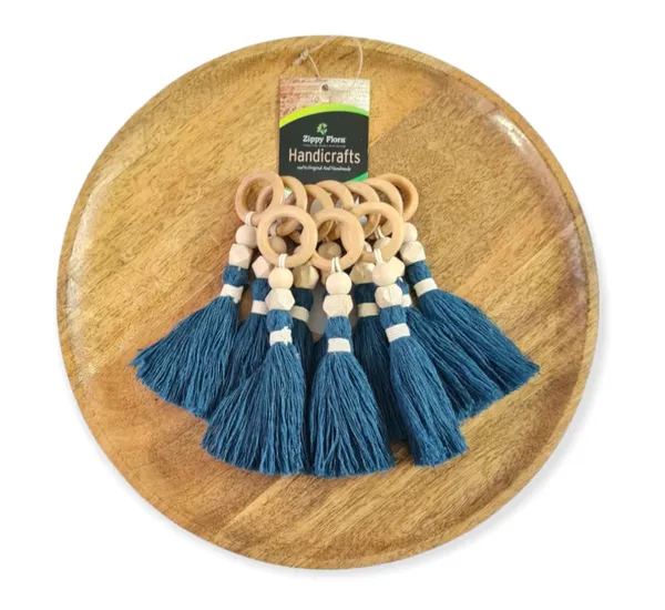 Panache_Handmade_Cotton_Tassels_for_DIY_&_Craft_Projects,_Pack_of_10_(Prussian_Blue)