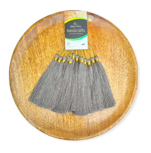 Steel_Grey_Handmade_Long_Silk_Tassels_for_DIY_Wall_Crafts_and_Projects_,_Pack_of_10
