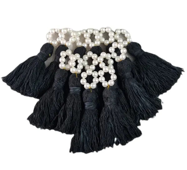 Mini_Cotton_Tassels_with_Pearls_for_Saree/Blouse/Dupatta/DIY/Decor,_Pack_of_10_(Black)