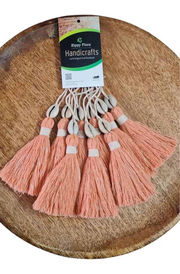 Long_Handmade_Cotton_Tassels_with_Cowrie_Shells_for_DIY_&_Crafts_Project,_Pack_of_10_(Peach)