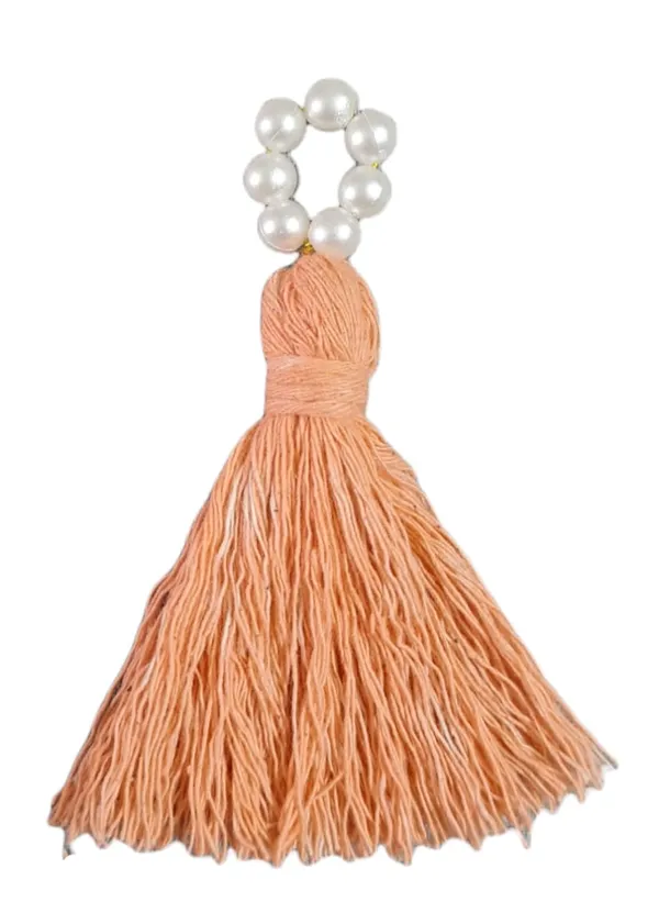 Mini_Cotton_Tassels_with_Pearls_for_Saree/Blouse/Dupatta/DIY/Decor,_Pack_of_10_(Peach)