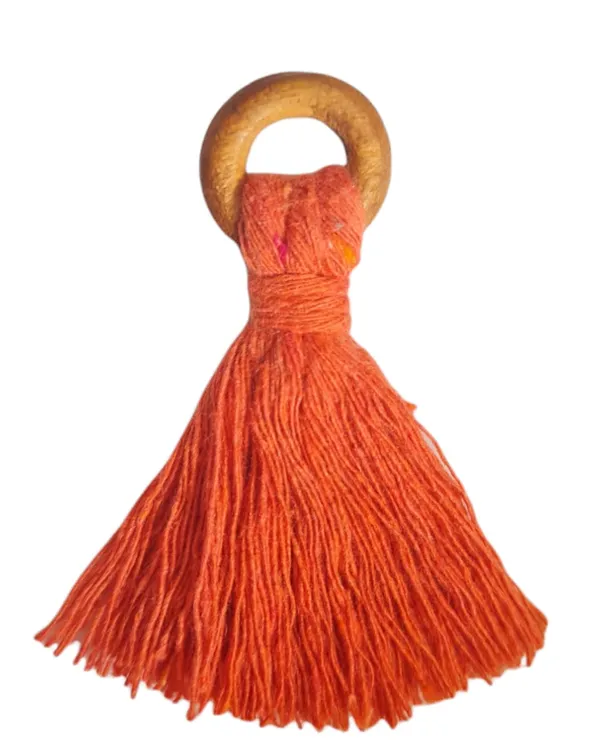 Orange_Mini_Cotton_Tassels_with_Wooden_Rings__for_Saree/Blouse/Dupatta/DIY/Decor,_Pack_of_10