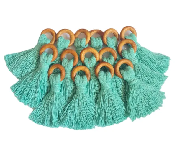 Turquoise_Blue__Mini_Cotton_Handmade_Tassels_with_Wooden_Rings_,_Pack_Of_10
