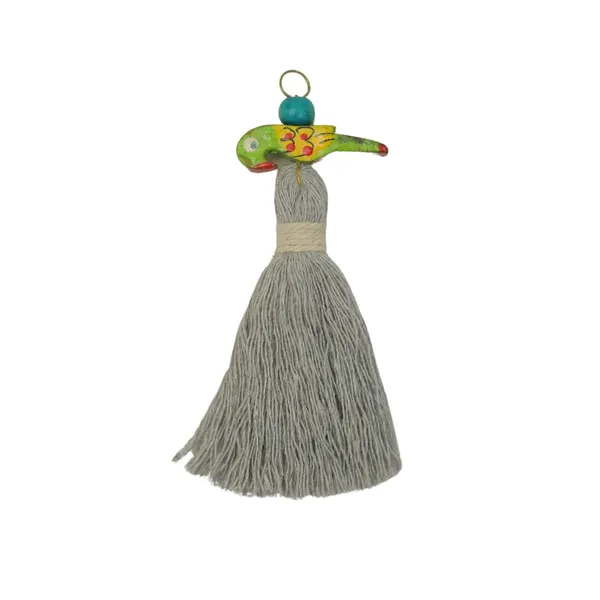 Mini_Cotton_Tassels_with_Parrots_(Pack_of_10)_(Grey)