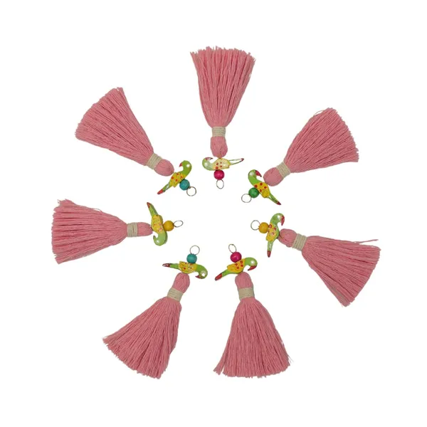 Mini_Cotton_Tassels_with_Parrots_(Pack_of_10)_(Baby_Pink)