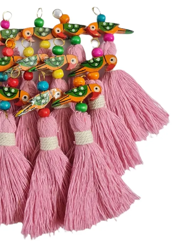Mini_Cotton_Tassels_with_Parrots_(Pack_of_10)_(Baby_Pink)