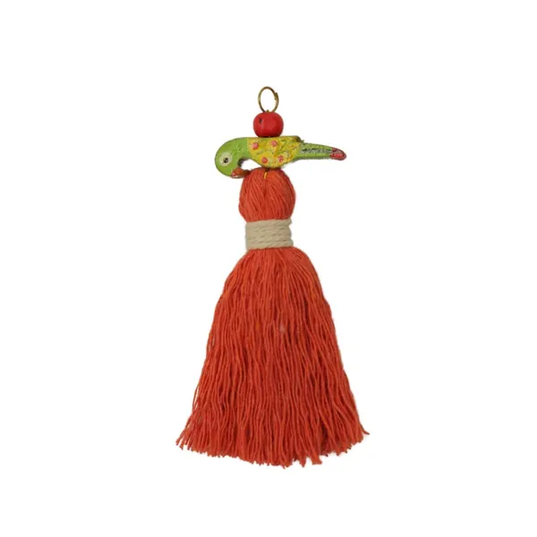 Mini_Cotton_Tassels_with_Parrots_(Pack_of_10)_(Orange)