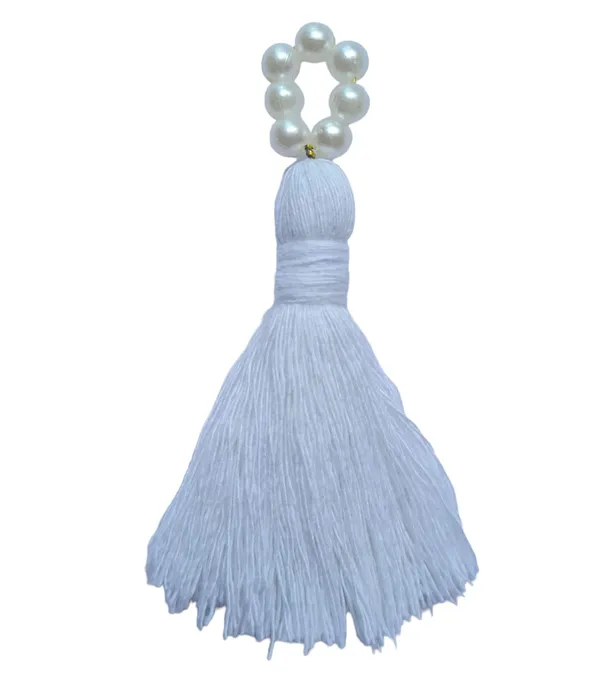 Mini_Cotton_Tassels_with_Pearls_for_Saree/Blouse/Dupatta/DIY/Decor,_Pack_of_10_(White)