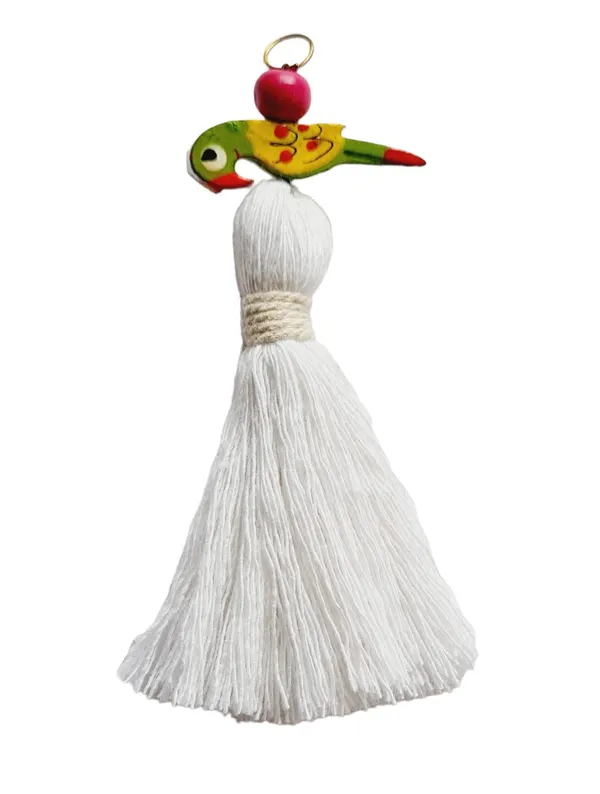 Mini_Cotton_Tassels_with_Parrots_(Pack_of_10)_(White)