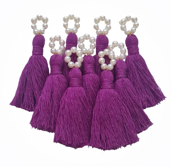 Mini_Cotton_Tassels_with_Pearls_for_Saree/Blouse/Dupatta/DIY/Decor,_Pack_of_10_(Purple)