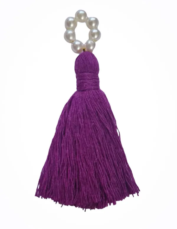 Mini_Cotton_Tassels_with_Pearls_for_Saree/Blouse/Dupatta/DIY/Decor,_Pack_of_10_(Purple)