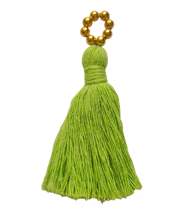 Mini_Cotton_Tassels_with_Golden_Pearls_for_Saree/Blouse/Dupatta/DIY/Decor,_Pack_of_10_(Parrot_Green)