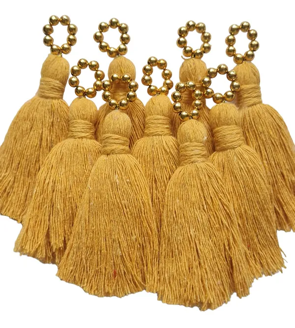 Mini_Cotton_Tassels_with_Golden_Pearls_for_Saree/Blouse/Dupatta/DIY/Decor,_Pack_of_10_(Mustard)