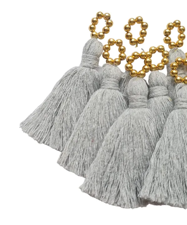 Mini_Cotton_Tassels_with_Golden_Pearls_for_Saree/Blouse/Dupatta/DIY/Decor,_Pack_of_10_(Grey)