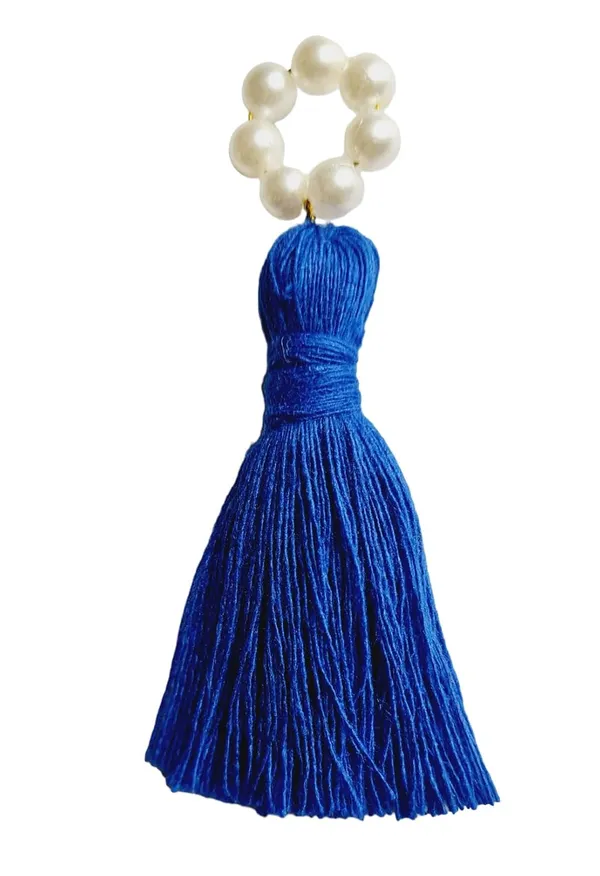Mini_Cotton_Tassels_with_Pearls_for_Saree/Blouse/Dupatta/DIY/Decor,_Pack_of_10_(Royal_Blue_)