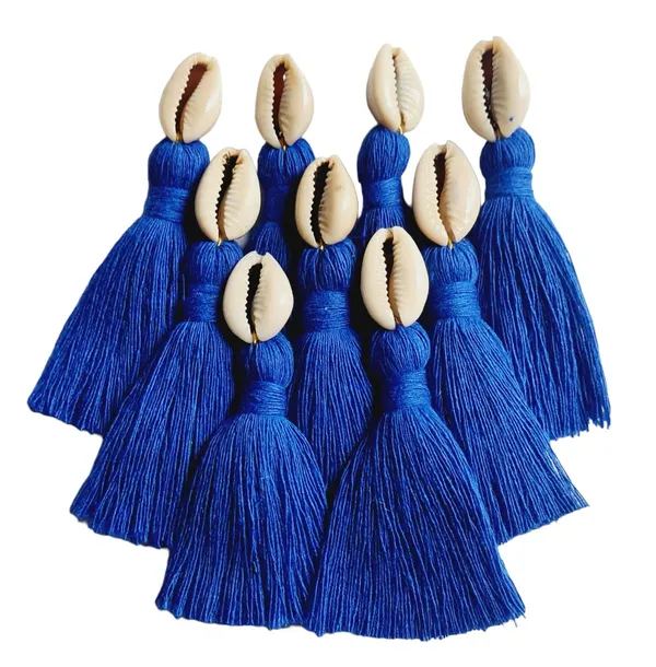 Royal_Blue_Mini_Cotton_Handmade_Tassels_With_Cowrie_Shells_,__Pack_Of_10